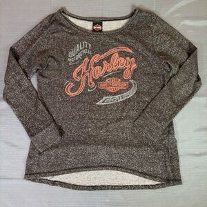Harley Davidson Women’s XL Graphic Long Sleeve Shirt Edmonton Motorcycle Tee